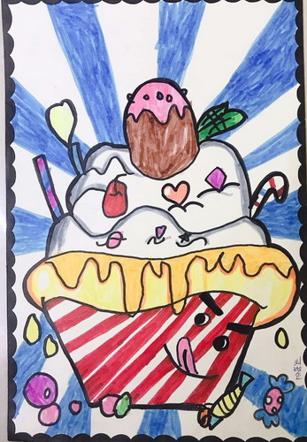 美味的冰淇淋绘画获奖