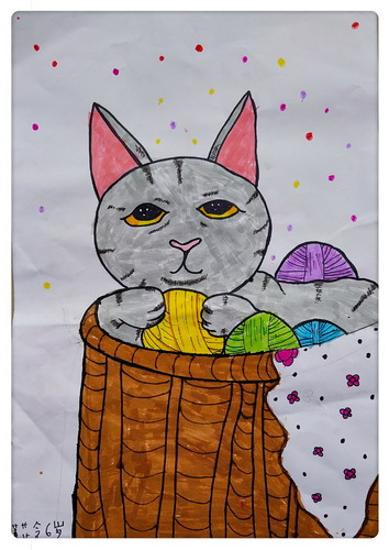 小花猫儿童绘画获奖