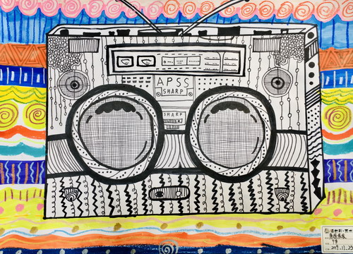 收音机儿童画
