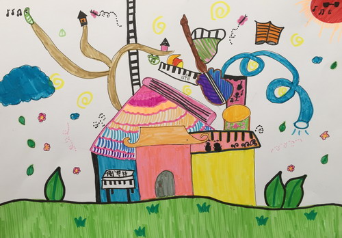 汽车儿童画一等奖