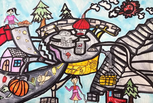 未来运输儿童绘画一等奖