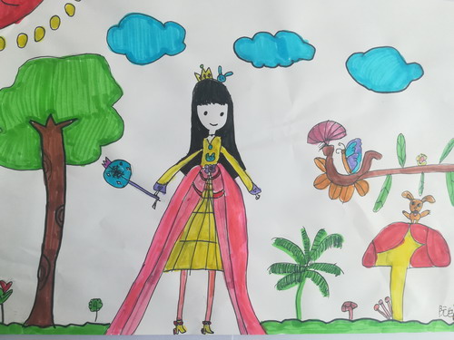 美少女儿童画图片