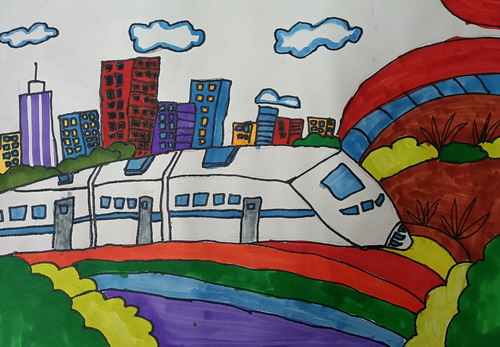 动车儿童绘画一等奖