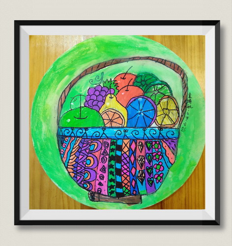 果篮五年级绘画