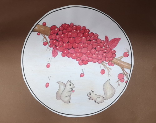 小松鼠绘画作品