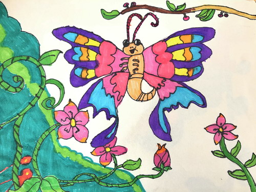 蝴蝶幼儿园绘画