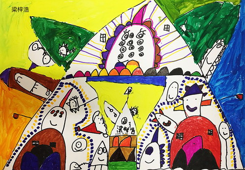 城堡创意画简单好看