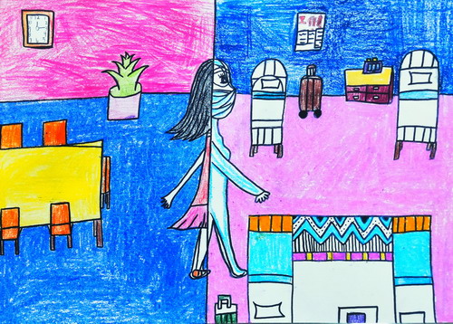 双面天使画简单又漂亮