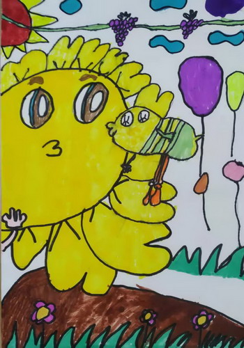 小蜜蜂手绘画获奖