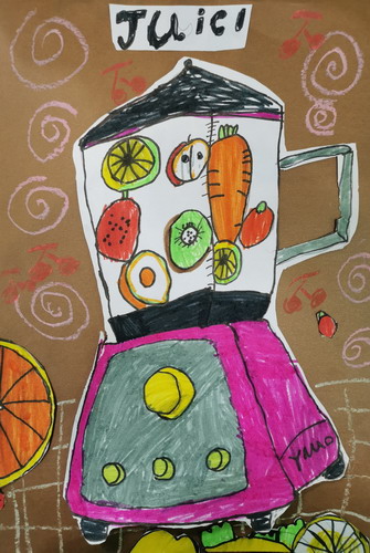 榨汁机绘画漂亮