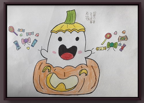 不给糖果就捣乱儿童绘画简单