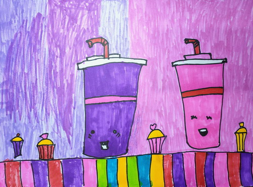 快乐的可乐画画作品