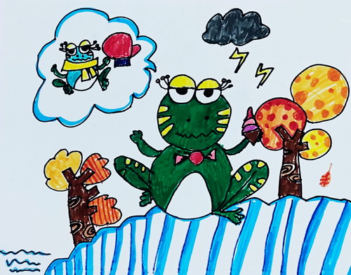 冷青蛙绘画作品