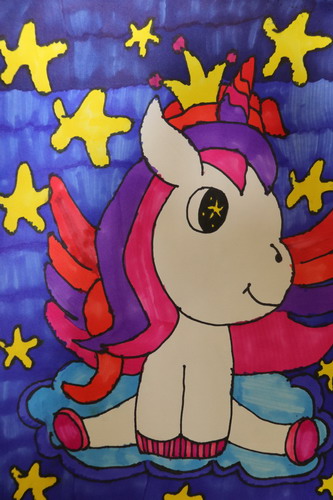 独角兽公主绘画获奖作品