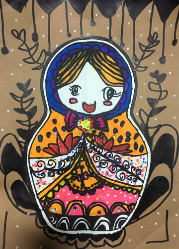 福娃手绘画图片