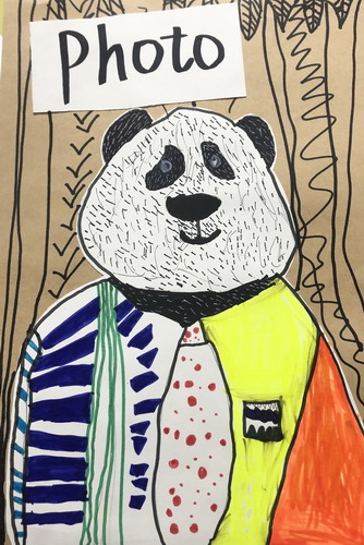 熊猫先生的彩色照片绘画作品