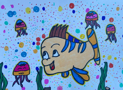 海底总动员手绘插画