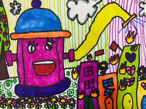 消防安全从我做起画画简单