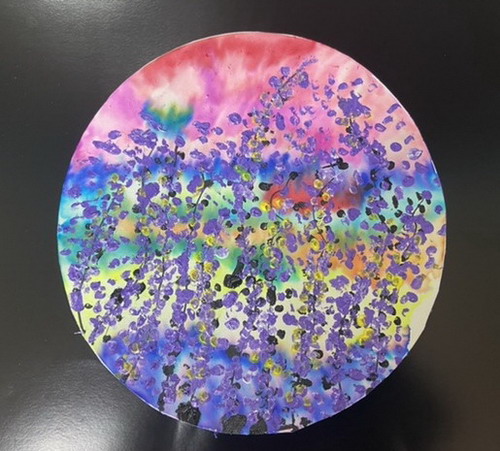 美丽薰衣草画画简单