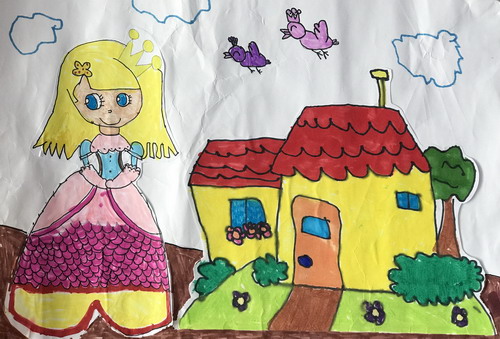 小公主和她的家二年级绘画