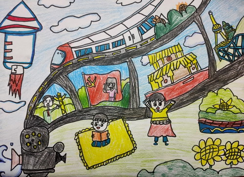 伟大的祖国手绘画获奖