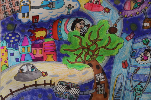 科技之城创意画获奖