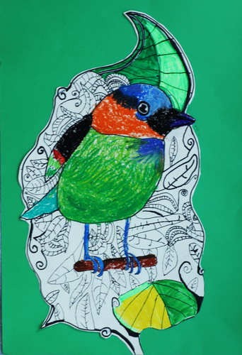 鸟语花香儿童绘画一等奖