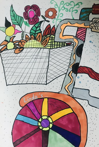 我家的小车儿童画创意