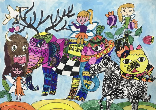 动物王国创意画简单好看