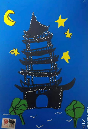 黄鹤楼绘画图片