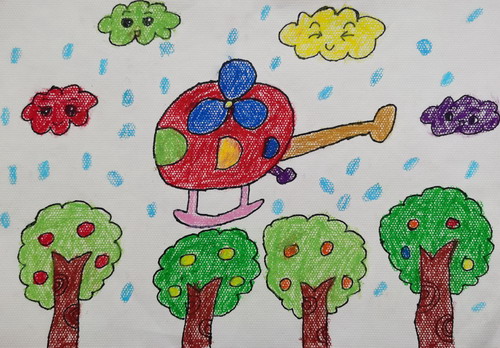 直升机手绘画获奖