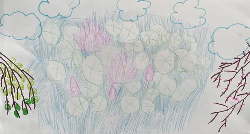 荷花创意画简单好看