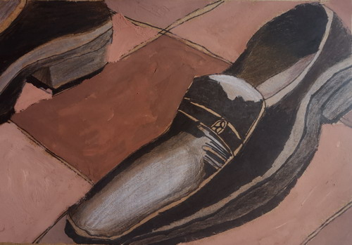 爸爸的皮鞋儿童绘画获奖