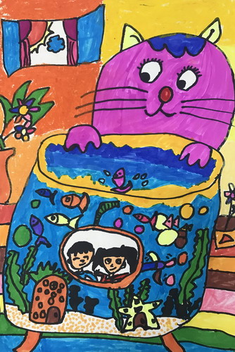 神奇的鱼缸画画好看
