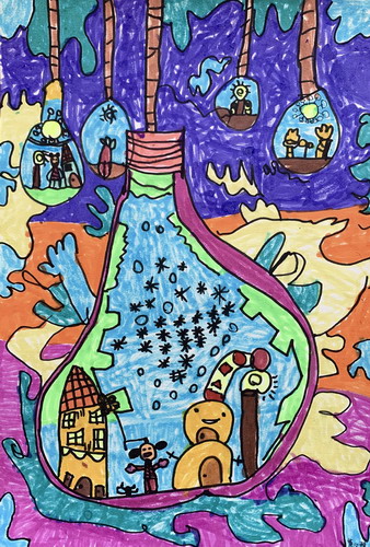 灯泡创意画简单好看