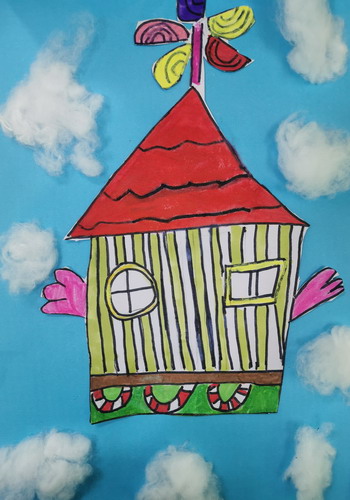 风车屋儿童绘画简单