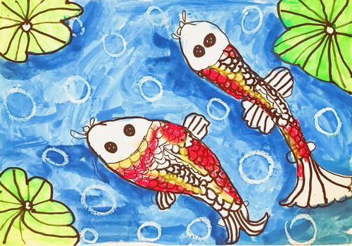 锦鲤创意画一等奖