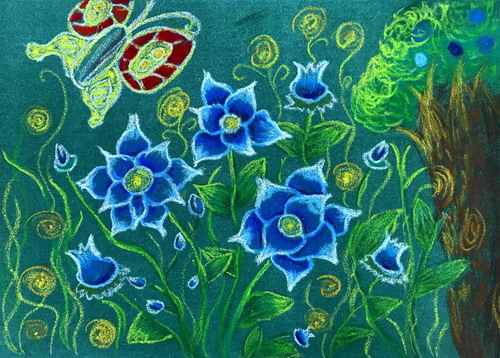 花儿童画一等奖