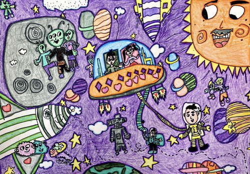 星际友谊创意画