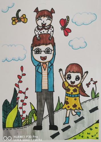 快乐的春游时光手绘画一等奖