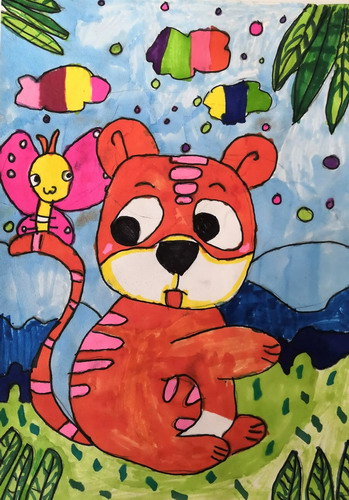 森林之王儿童画一等奖