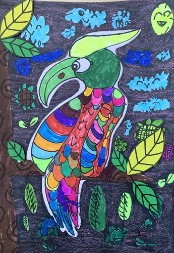 美丽小鸟幼儿园绘画