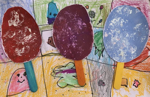 夏日冰棒三年级儿童画