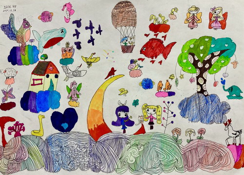 云上乐园儿童绘画一等奖