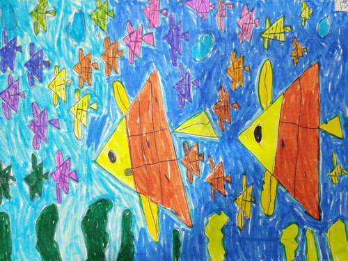 游过来的小鱼手绘插画