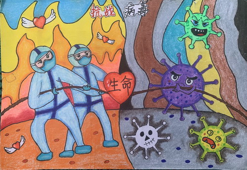 抗击病毒画画好看