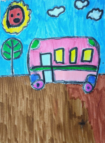 坐巴士画画好看