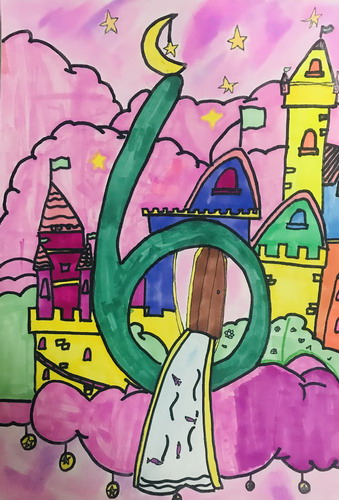 奇妙的数字城堡绘画图片