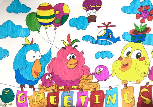 小鸟手绘画获奖