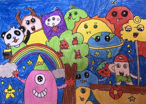 动物会议儿童画一等奖